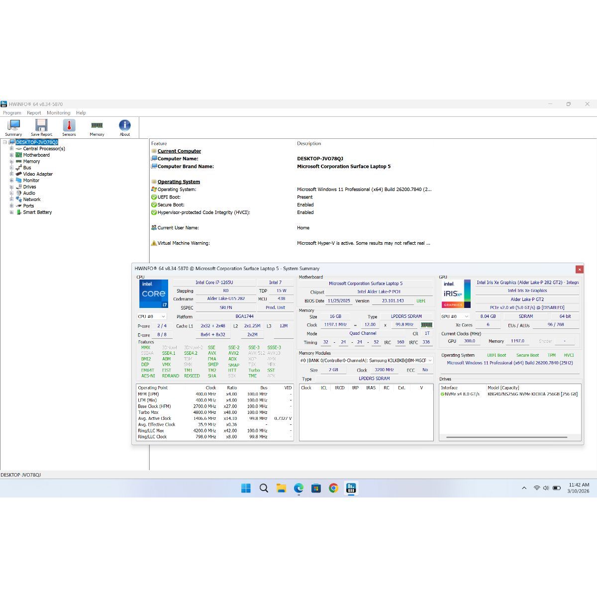 Microsoft Surface Laptop 5 13.5" Touch, i7-1265U, 16GB, 256GB SSD - Photo 10